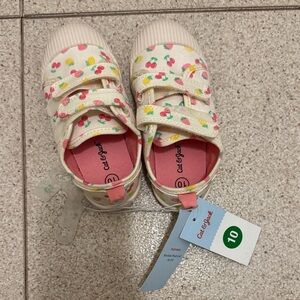 Cat & Jack Cream Cherry Print Kids Sneakers in Pink and Yellow